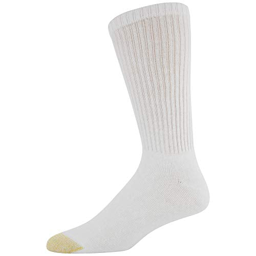 GOLDTOE Men's 656S Cotton Crew Athletic Socks, Multipairs