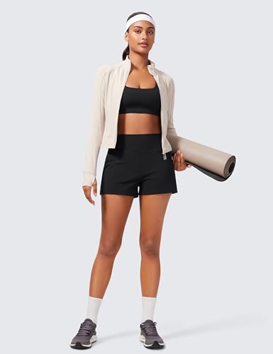 CRZ YOGA Butterlift Linerless Shorts 3 Inch - Medium Black