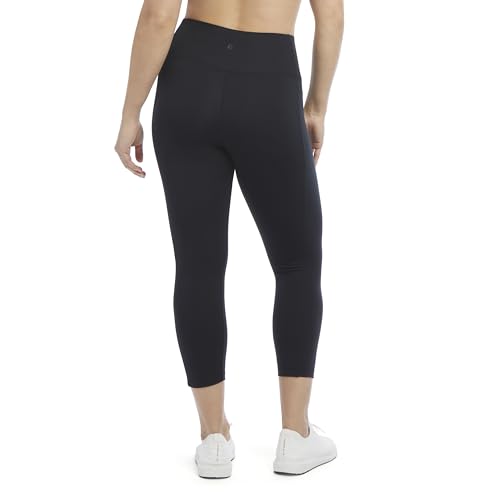 Danskin Women's Endurance Crossover Waist Crop Leggings - Large Black Salt
