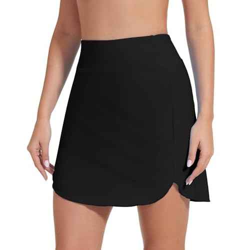 Swim Skirt Bottoms for Women High Waisted Swimsuit Skirts Tummy Control Bathing Suit Bottom Ladies Swimming Skorts
