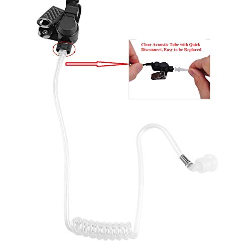 2 Pack Replacement Earpiece Tube for Motorola Kenwood Baofeng Radio