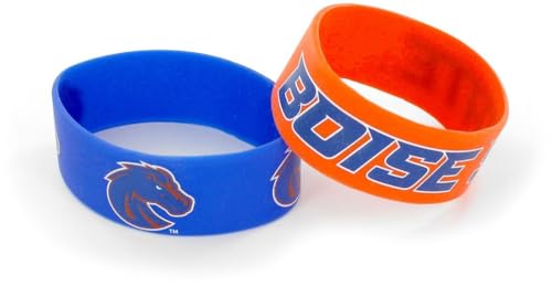 NCAA Team Colors Silicone Rubber Wristband Set - Boise State Broncos No Team Variation