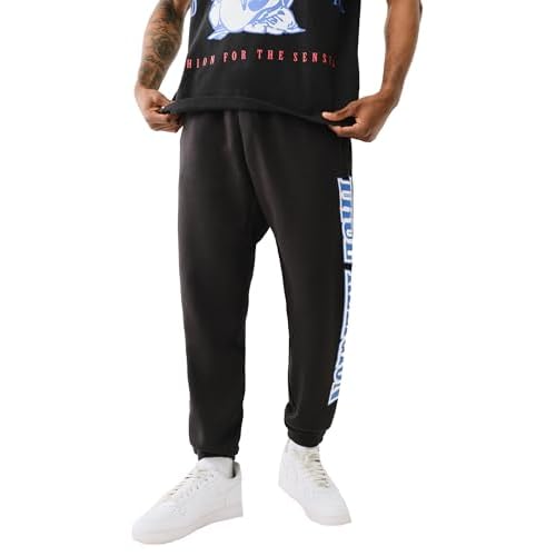 True Religion Men's Raw Exaggerated Icon Jogger