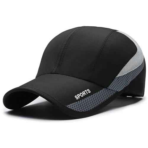 Malaxlx Quick Dry Baseball Cap for Men Women ? Adjustable Breathable Sports Hat UPF 50+ Sun Protection