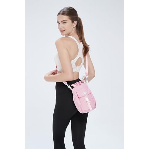 Water Bottle Holder with Strap Phone Pocket 32oz 40oz 64oz Tumbler Water Bottle Carrier Sling Bag Crossbody