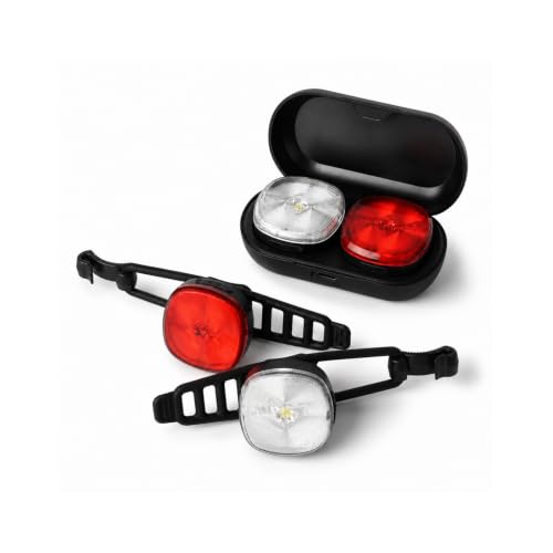 Bike Light Set with USB-C Charging Case Front and Rear - 5 Modes, Waterproof