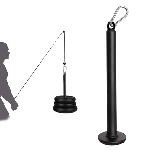 Weight Loading Pin with Carabiner for 1-Inch Standard Weight Plates - Black, 33cm