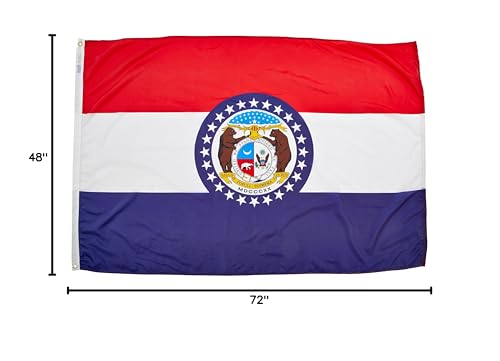 Annin Missouri State Flag - 4 x 6 Feet, Outdoor Nylon, Made in USA (Model 142970) - Variation: 4x6 ft