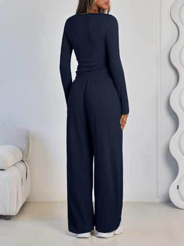 Women’s Lounge Sets 2026 Fall Fashion Sweat Suit X-Small Navy