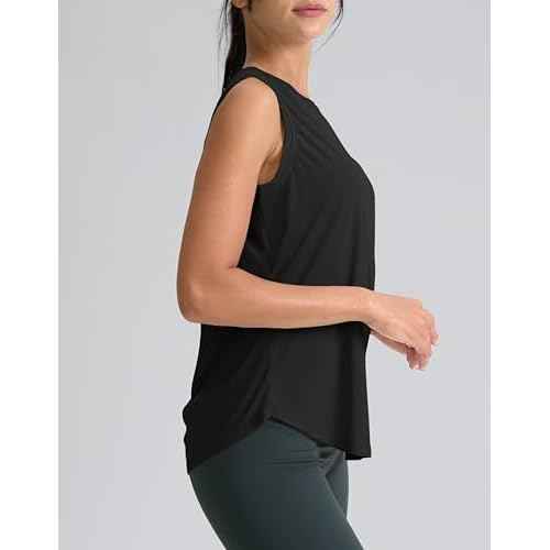 SANTINY Women's Sleeveless Workout Tops Breathable Lightweight Active Tennis Yoga Shirts Athletic Running Tank Tops for Women