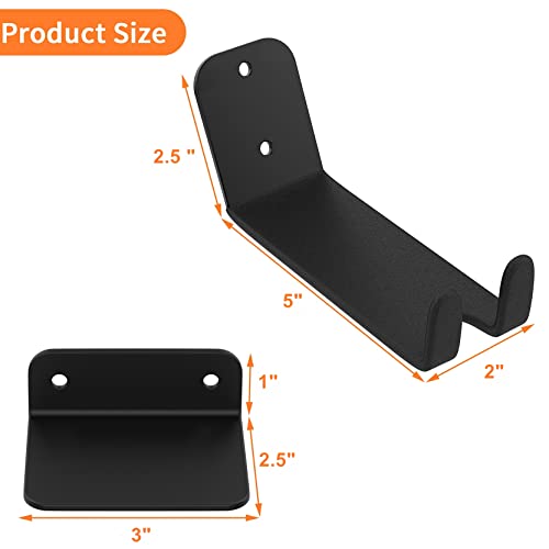 Heavy Duty Bike Pedal Wall Mount Hanger 3-Pack - Black Wall Bike Rack