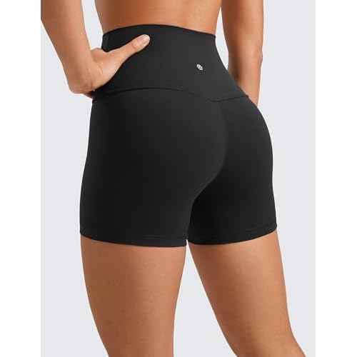 CRZ YOGA Womens Butterluxe Biker Shorts 4'' - High Waisted Booty Workout Volleyball Yoga Spandex