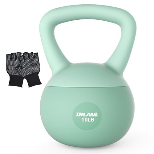 Soft Kettlebell 10LB for Safe Strength Training Home Workout Equipment