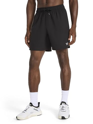 Men's Woven 7-Inch Shorts - Reebok Black Small Running Athletic
