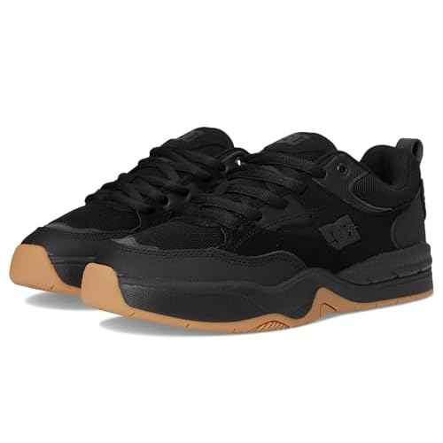 DC Men's Ascend Skate Shoe, Black/Black/Gum, 9
