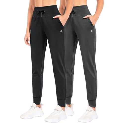 baleaf Women's Fleece Lined Pants Water-Resistant Sweatpants Winter Thermal Ski Hiking Running Joggers
