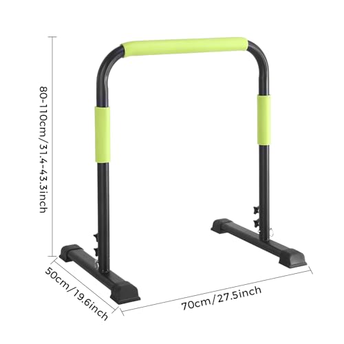 Green Adjustable Walking Pad Handle Bar 31.4-43.4 Inch Safety Handrail for Treadmills