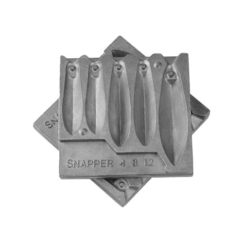 Fishing Sinkers Mold Set with 5 Cavities for 4, 8, 12 Ounce Sinker Production