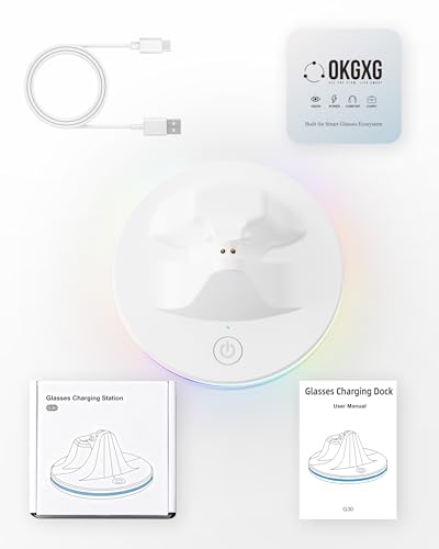 Smart Glasses Charging Dock RGB Stand for Ray-Ban Meta & Oakley HSTN