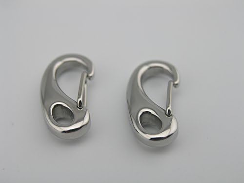 KONMAY Solid 316L Stainless Steel Spring Backpack Clasps for Paracord Carabiner Clips Tractical Survival Gear Keychains