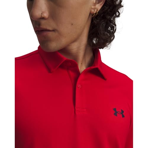 Under Armour Men's Matchplay Polo X-Large Red Midnight Navy Breathable Athletic Shirt