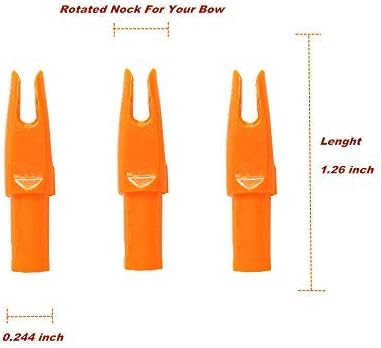 Arrow Nocks 0.246 inch Inside Diameter Inserts 6.20mm 60 Pack for Archery Standard Size(0.244" to 0.246") Arrows
