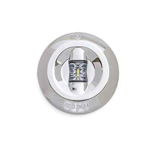 attwood 6556-7 Universal Watertight Marine Boat LED Round 3 Nautical Mile Transom Light