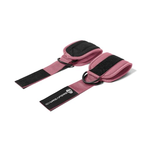 Pink Ankle Straps for Cable Machine – Adjustable Glute & Leg Workout Straps