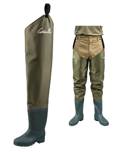 GREENWATER Waterproof Hip Waders for Men and Women - M10/W12 Green
