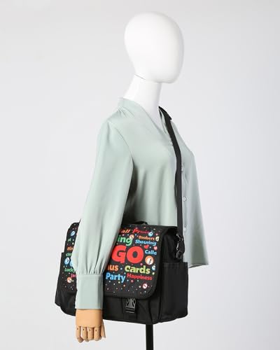 Bingo Messenger Bag with Pockets for Daubers Water Resistant Crossbody Tote - Bingo Slogans