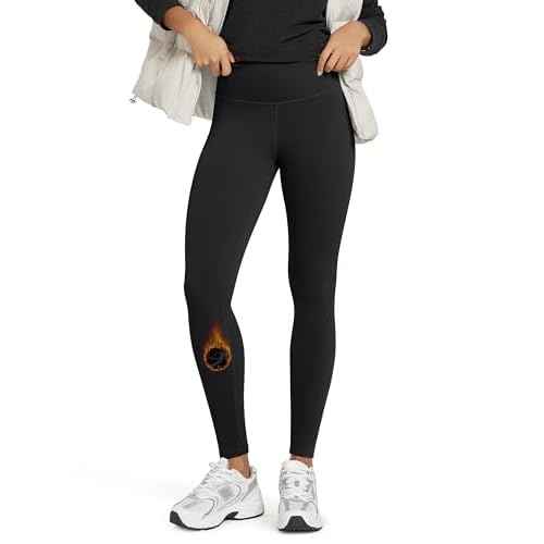 ODODOS Women's Thick Fleece Lined Leggings Thermal Warm Winter Tights - 25" / 28" High Waisted Yoga Pants with Back Pockets