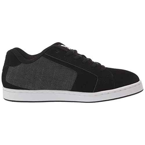 DC Men's Net Skate Casual Shoe, Black/Armor/Black, 14