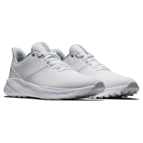 FootJoy Men's FJ Flex Previous Season Style Golf Shoe, White, 7.5 Wide