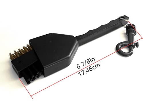 Golf Club Brush & Groove Cleaner with Retractable Cover - Dual-Sided Design
