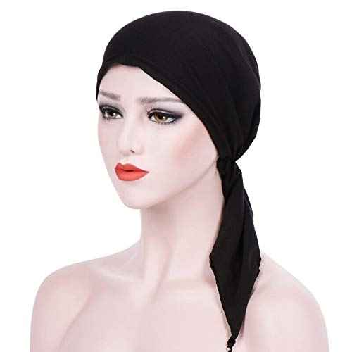YYAOJHAO Pre Tied Chemo Headscarf - Slip On Bandana Headwear Caps head wrap Turban Hat for cancer patients women