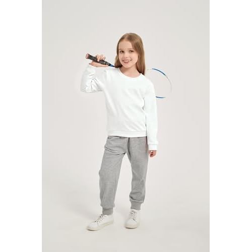 Unisex Kids Crewneck Sweatshirt Toddler Long Sleeve Tops Fall Comfy and Soft Pullovers for Boys and Girls 2-14 Years