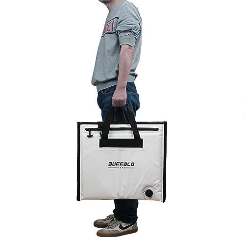 Buffalo Gear Insulated Fish Cooler Bag,Fishing Bait Cooler 20×18in White
