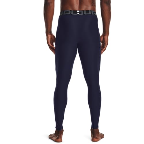 Under Armour Men's HeatGear Armour Leggings - Medium Midnight Navy White