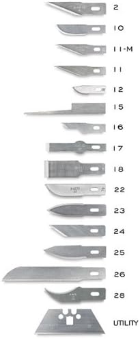 X-Acto X202 No. 2 Large Fine Point Blades (Pack of 5); For Precision Cutting of Medium to Heavy Weight Materials; Easily Cuts Wood, Paper, Plastic, Metal, Film and Acetate