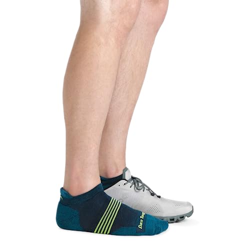 Darn Tough Men's Element No Show Tab Lightweight Running Socks - Large White