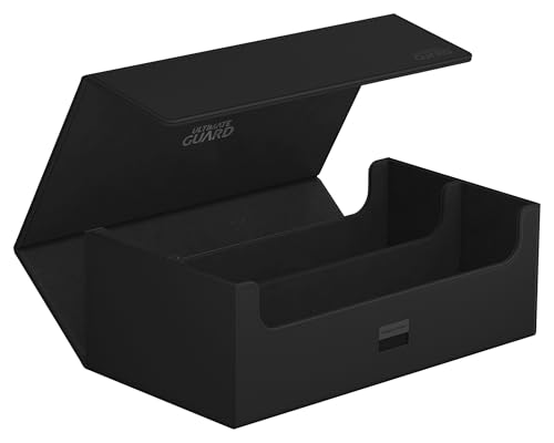800+ Deck Case for Double-Sleeved TCG Cards - Black, Magnetic Closure & Microfiber Lining - Variation: Black / 800+