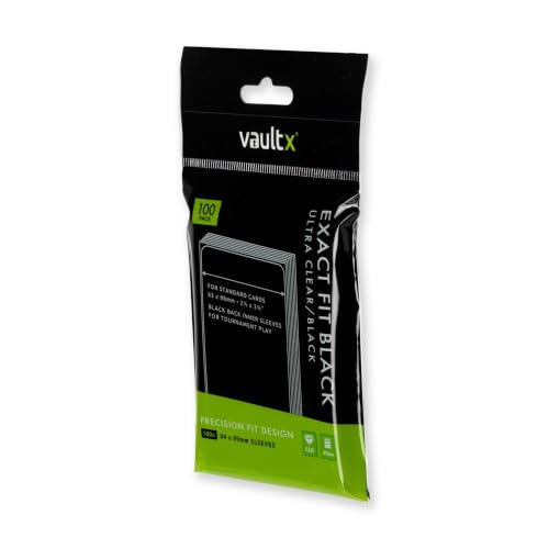 Vault X Black Exact Fit Inner Sleeves for Trading Cards - 100 Pack