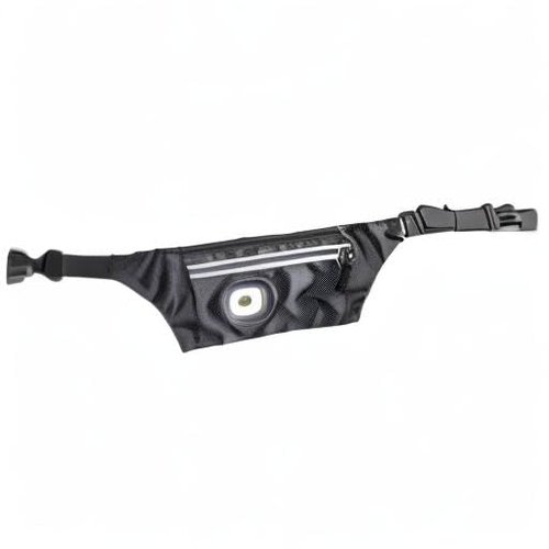 Night Scope Reflective Sling/Fanny Pack with Removable Rechargable LED Light - Black