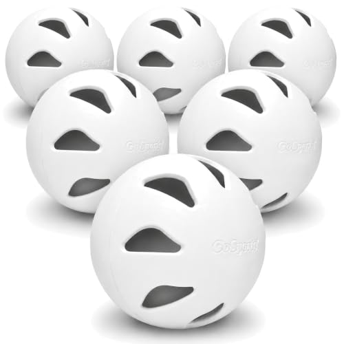 Plastic Baseballs for Kids & Adults - 6 Pack, Safe & Durable for Backyard Play