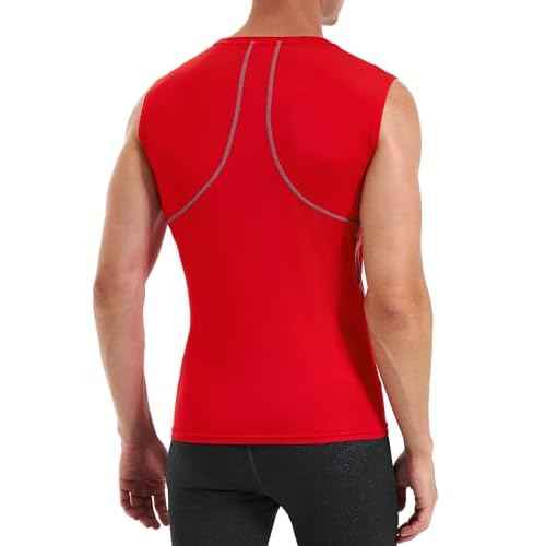 Runhit Sleeveless Compression Shirt Men Tank Top Athletic Muscle Shirts for Men