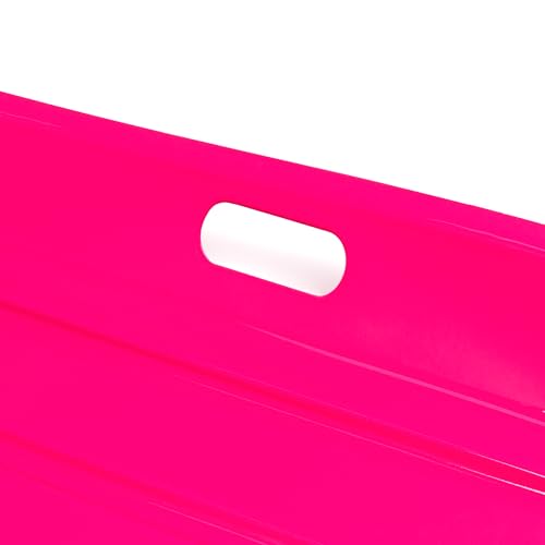 Pink Kids Plastic Toboggan Snow Sled with Pull Rope & Handles - 35 Inches
