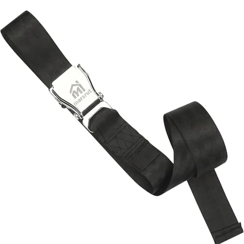 Black Logo Gym Seatbelt for Leg Extensions & Hamstring Curls - 5.6ft