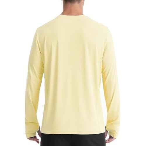 Mens UPF 50+ Rash Guard Swim Shirts, Cooling Dry UV Sun Protection Long Sleeve SPF Shirts for Fishing Hiking Running