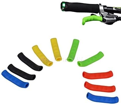 Anti-Slip Shock-Absorbing and Comfortable Brake Handle Silicone Sleeve Universal Brake Lever Protection Cover for Road Bike and MTB，2 Pairs (Yellow)