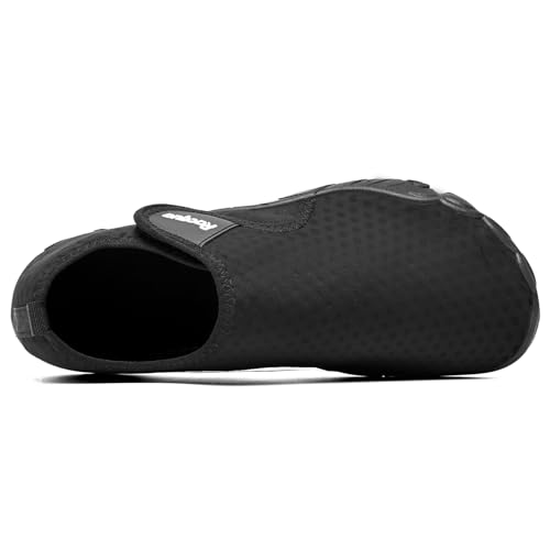Water Shoes for Women & Men Quick Dry Beach Swim Shoes - Black, 11.5 Women / 10.5 Men